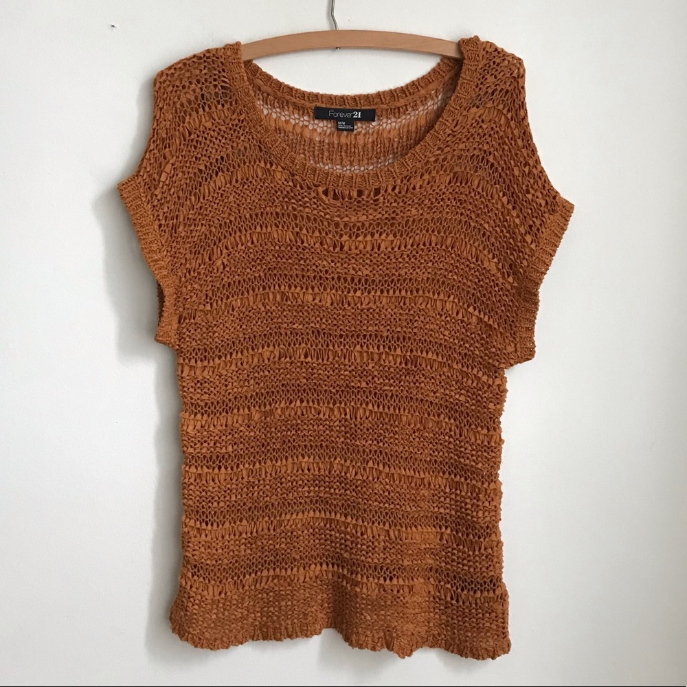 Forever 21 Loose Knit Short Sleeve Sweater